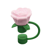 Valentine's Day 10mm Silicone Rose Flower Cup Topper, Reusable Rose Flower TipCover for Cups, Festive Topper for Women's Valentine's Day Drinkware