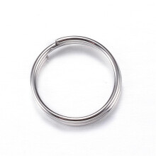 Tarnish Resistant 304 Stainless Steel Split Rings Double Loops Jump Rings Stainless Steel Color 14x2mm about 12mm inner diameter