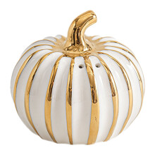 Round Ceramic Multi-Hole Seasoning Bottle with Bamboo Lid, Pumpkin Design – Compatible with Salt, Pepper & Herbs, Kitchen Decor