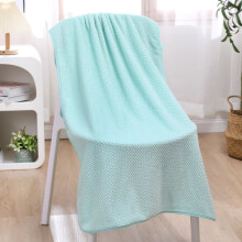 Lot de 2 grandes serviettes de bain en polaire corail de qualité supérieure à carreaux ananas - Douces, absorbantes, non pelucheuses, brodées,