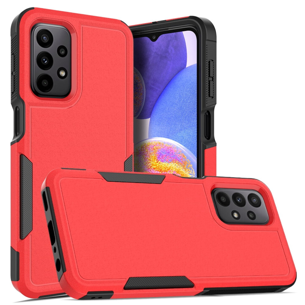 Defender Case Compatible With Samsung Galaxy A23 4G/5G & A22(5G), 6.6", Rugged Dustproof Shockproof Non-Slip Cover Red 9130661877381