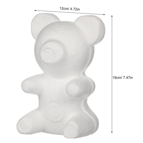 6 unid. molde urso 20 cm para modelagem e decoração (branco) 1
