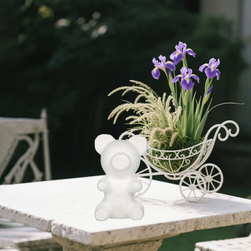 6 unid. molde urso 20 cm para modelagem e decoração (branco) 2
