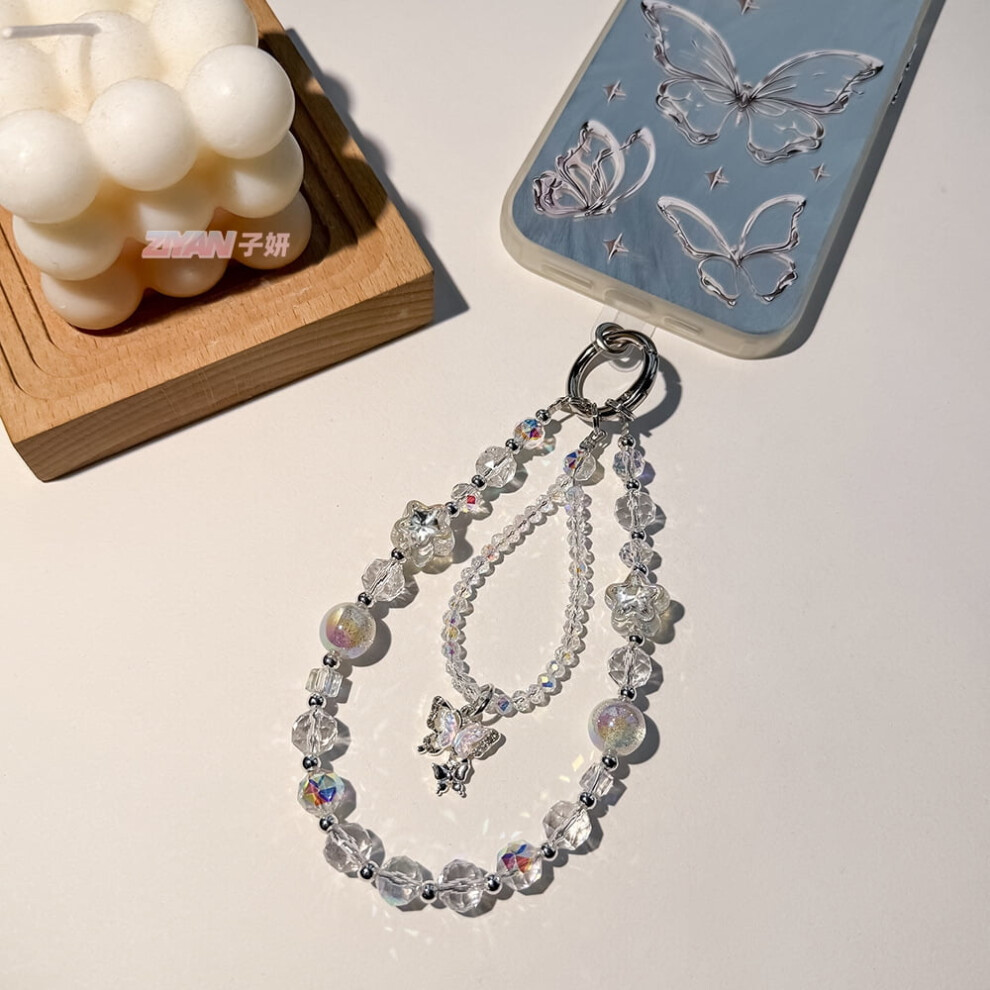 Phone Charm For Women, Anti-Theft Phone Wrist Strap Hands-Free & Beaded Chain, Detachable Cell Phone Lanyard 9152228480841