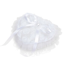 Ring Box Western Style Romantic Heart-shaped Hand Holding Wedding Prop Lace Ring Pillow Box for Valentine's Day