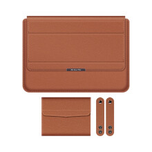 13-14" Laptop Bag with Stand, Leather Sleeve, Soft Lining & Magnetic Closure – Compatible with Most Laptops