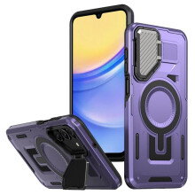Capa magnética resistente para Samsung Galaxy A15 de 6,5", compatível com MagSafe, tampa de lente de metal ajustável, proteção de nível