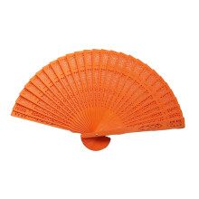 Leque de mão dobrável e leve em madeira entalhada com estampa floral CandyColor, estilo vintage, ideal para casamentos, festas, decoração e