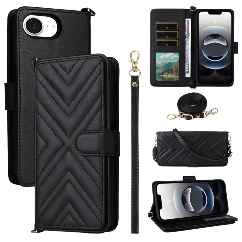 Iphone 16E Pu Leather Wallet Case With Magnetic Flip And 9180435635730