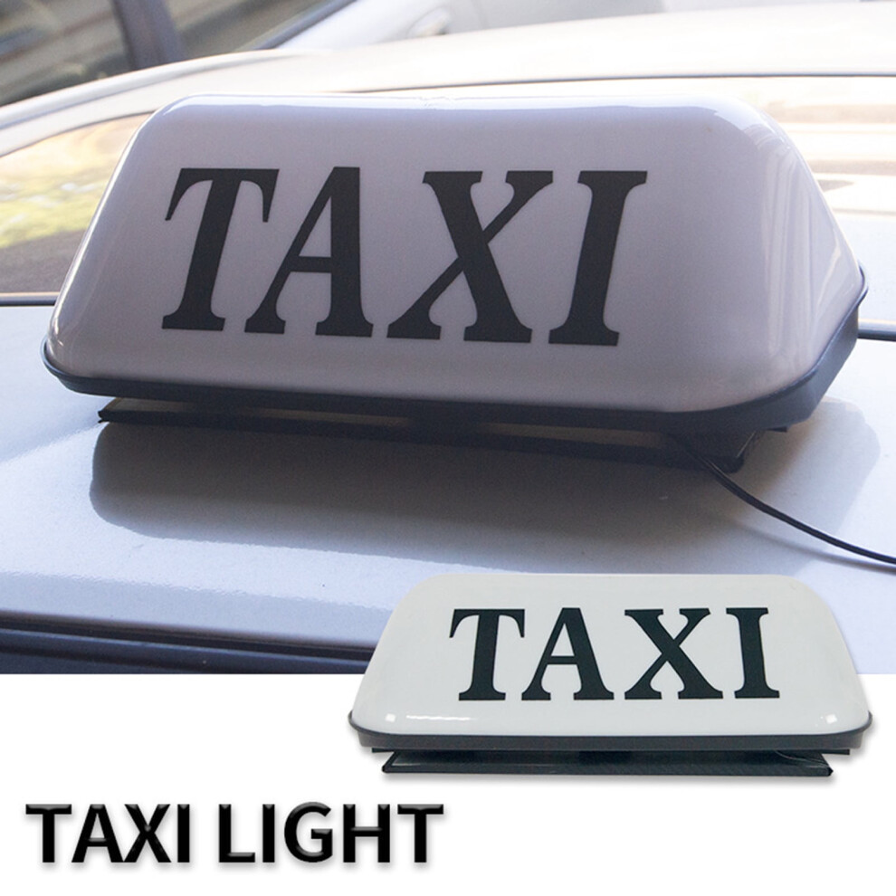 Car Taxi Sign Strong Magnetic Base Super Bright Waterproof Universal 12V Vehicle Auto Cab Top Roof Taxi Indicator Led Lamp Light/Yellow 9152228479241