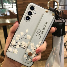 Siliconen telefoonhoesje met standaard voor Samsung Galaxy A15 – Schokbestendig, waterdicht, vuilafstotend, zacht en beschermend, inclusief