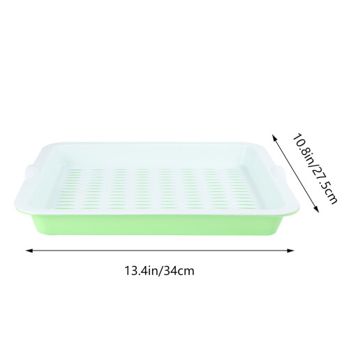2Pcs Double Layer Fruit Drain Tray Storage Basket Green 1