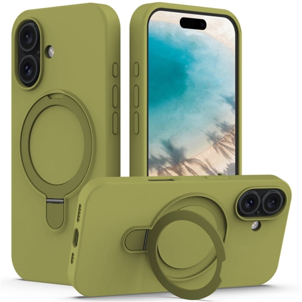 Magnetic Liquid Silicone Iphone 16 Case Willow Green 9170372603701