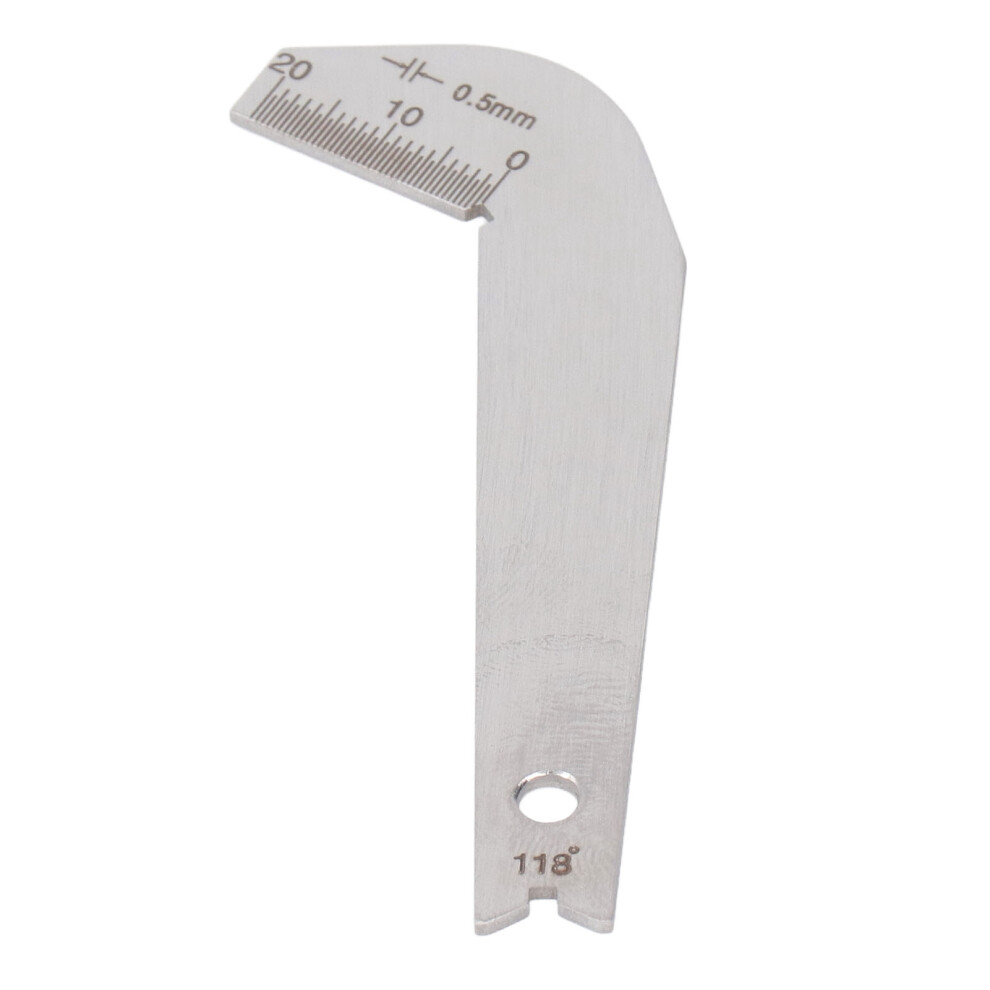 0.5Mm Drill Bit Sharpening Gauge Stainless Steel Accurate 118 Angle Tool Au 8731387167902