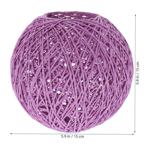 Purple Paper Lamp Table Light Cover Durable Design 2