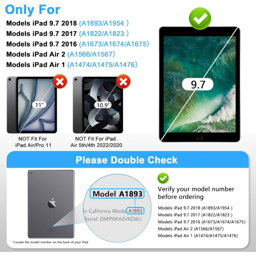 Προστατευτικό οθόνης απορρήτου για iPad 6ης γενιάς 9.7", συμβατό με iPad 5ης γενιάς/Air 2/Air 1