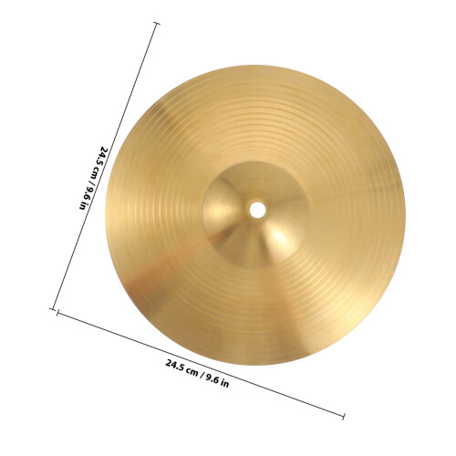 prato de bateria 10 polegadas em latão crash ride hi-hat dourado 1