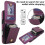 Dark Purple PU Leather RFID Wallet Case for iPhone 16 Plus 3