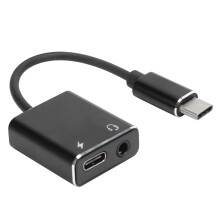 Port de încărcare tip C mamă și mufă pentru căști de 3,5 mm, încărcare rapidă combo PD, compatibilitate universală, decodor cu încărcare