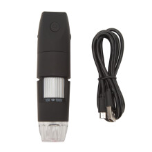 Microscopio digital portátil USB HD de enfoque fijo con lupa, inalámbrico, con 8 luces LED, tecnología de procesamiento de imágenes ultra
