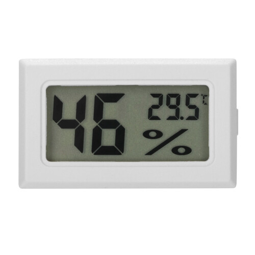 Higrômetro digital para ambientes internos com display LCD, termômetro e medidor de umidade, com sensor de umidade inteligente e seleção de  e
