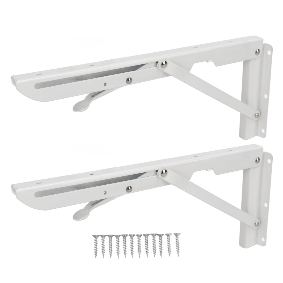 Wall Mounted Folding Shelf Bracket Easy To Install Collapsible Design Sturdy Material Locking Hinges For Home Garage Rv Yacht Diy Projects 9049227019694