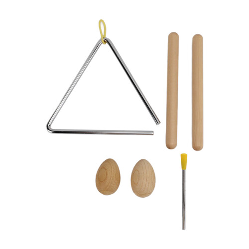 Wooden Triangle Percussion Set for Kids, Educational, Rhythmic Toy 1