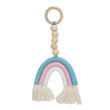 Diffuser voor etherische oliën in regenboogkleuren voor in de auto, met kralensnoer, handgemaakte macramé decoratie in kleurrijke vorm, ideaal om