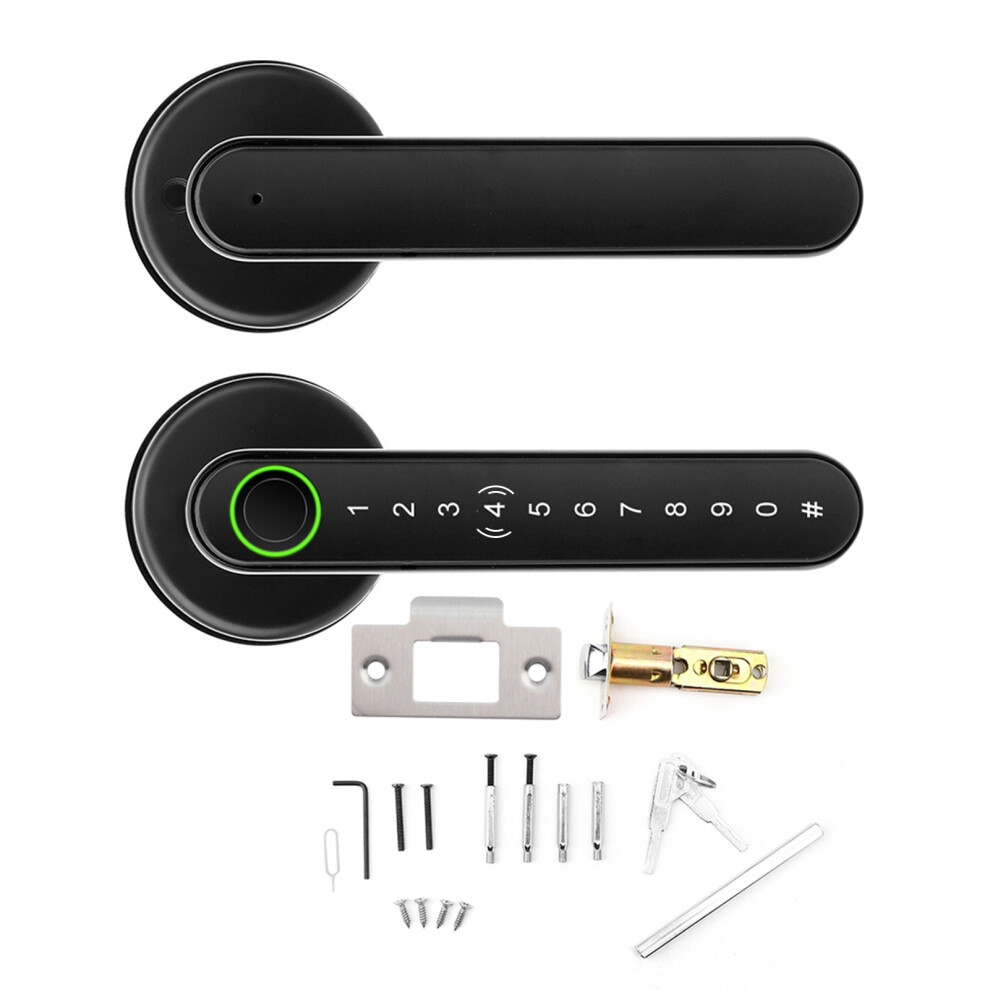 Usb Emergency Charging Door Lock Quick Unlock Keyless Entry Fingerprint Smart Door Lock App Control Anti Peep Touch Keypad Bluetooth Connectivity For 9191629377220