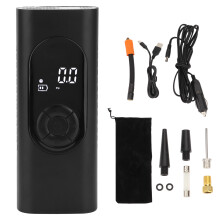 Compressore d'aria portatile senza fili con schermo LCD per gonfiaggio pneumatici - Gonfiaggio rapido, doppia alimentazione a 12 V CC con spegnimento