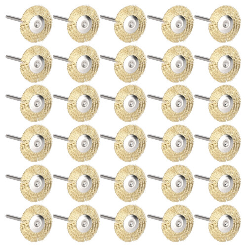 Durable Brass Wheel Brushes With Rust Removal And Cleaning Performance Ideal For Metal Surface Treatment Multi Purpose Rotating Tool Accessory Set