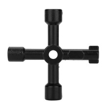 Gas Meter Keys Cross Key Zinc Alloy Multi-Functional4-Way Electric Cabinet Keys Sturdy and Durable Adjustable Wrench Lightweight and Portable Wide