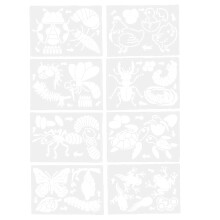 Plastic Drawing Stencils Reusable Butterfly Template Stencils For Crafts Versatile And Creative Kids Stencils DIY Crafts Garden Themed Shapes