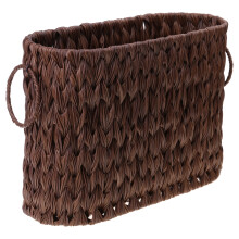 Panier de rangement pour papier toilette en osier pour salle de bain - Design élégant - Support de rangement pour placard ou sous lavabo
