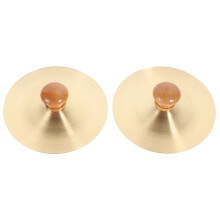 Small Copper Finger Cymbals, Golden Round Pair Ideal for Celebrations, Music, Dance, and Party Accessories