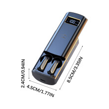 G01 Wireless Bluetooth Earphones, All-Metal In-Ear, Digital Display, Noise Reduction, 5.3, 160h Battery, Compatible with iOS/Android