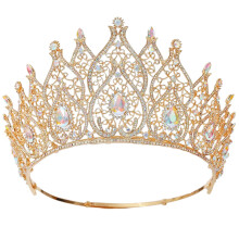 Exquisite Tiaras Women Crystal Crowns Heavy Duty Princess Headpiece for Bridal Parties and Birthday Celebrations