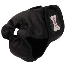 Adjustable Leakproof Female Dog Diapers for Small/Medium/Large Dogs, Compatible with Black&Red (Black, S)