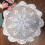 Cotton crochet lace tablecloth round white 1