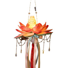 Lanterne de lotus pour la fête de la mi-automne, ornée d'un lapin