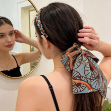 Diademas ajustables de satén para mujer, diademas suaves con nudo cruzado, ideales para uso diario (modelo 2026).