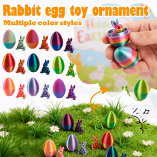 Décoration de Pâques lapin imprimée en 3D, colorée, 1 pièce