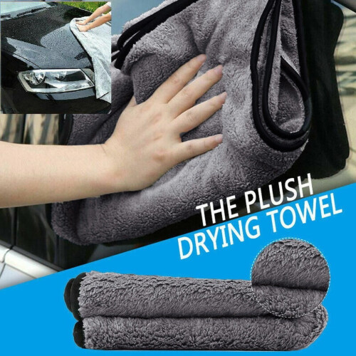 Toalha de microfibra, toalha para secar carros, premium, macia e superabsorvente, para lavar, secar e limpar.