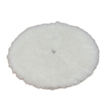 Comfortable Faux Furs Christmas Tree Skirt for Holiday Decoration Solid Color Plush Mat Elegant Festival Tree Ornament