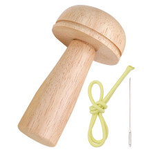 FRCOLOR Wooden Mushroom Darner with Large Eye Sewing Needles for Repairing Clothes Socks Gloves at Home Assorted Color