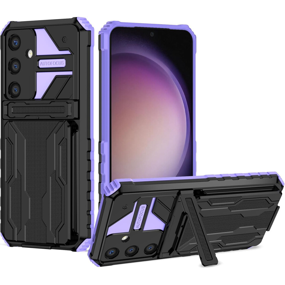 Military Grade Case For Galaxy S24: Dual-Layer, Shockproof, Built-In Kickstand & Card Holder Â Compatible With Samsung Galaxy S24 5G (6.2", 2024, 9085618871540