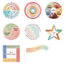Anxiety Sensory Sticker Textured Calm Sticker 8 or 9 pcs
