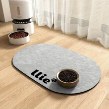 Pet Feeding Mat Silicone Diatomite Floor Tray Anti Splash Easy Clean for Cats Dogs
