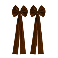 Dserfhy Chair Sashes Bows, Large Velvet Chair Cover for Christmas Wedding Event Holiday Party Decor