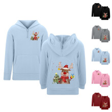 Sweat-shirt à capuche imprimé pour garçon avec fermeture éclair,